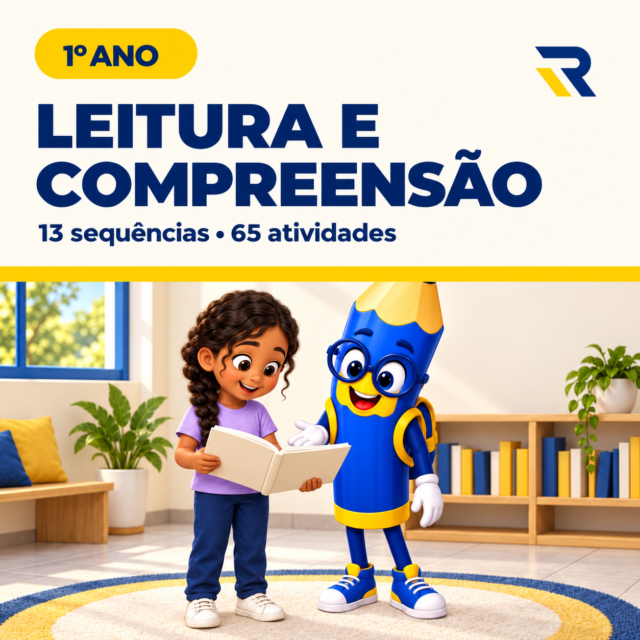 Capa oficial de Leitura e Compreensão, 1º ano