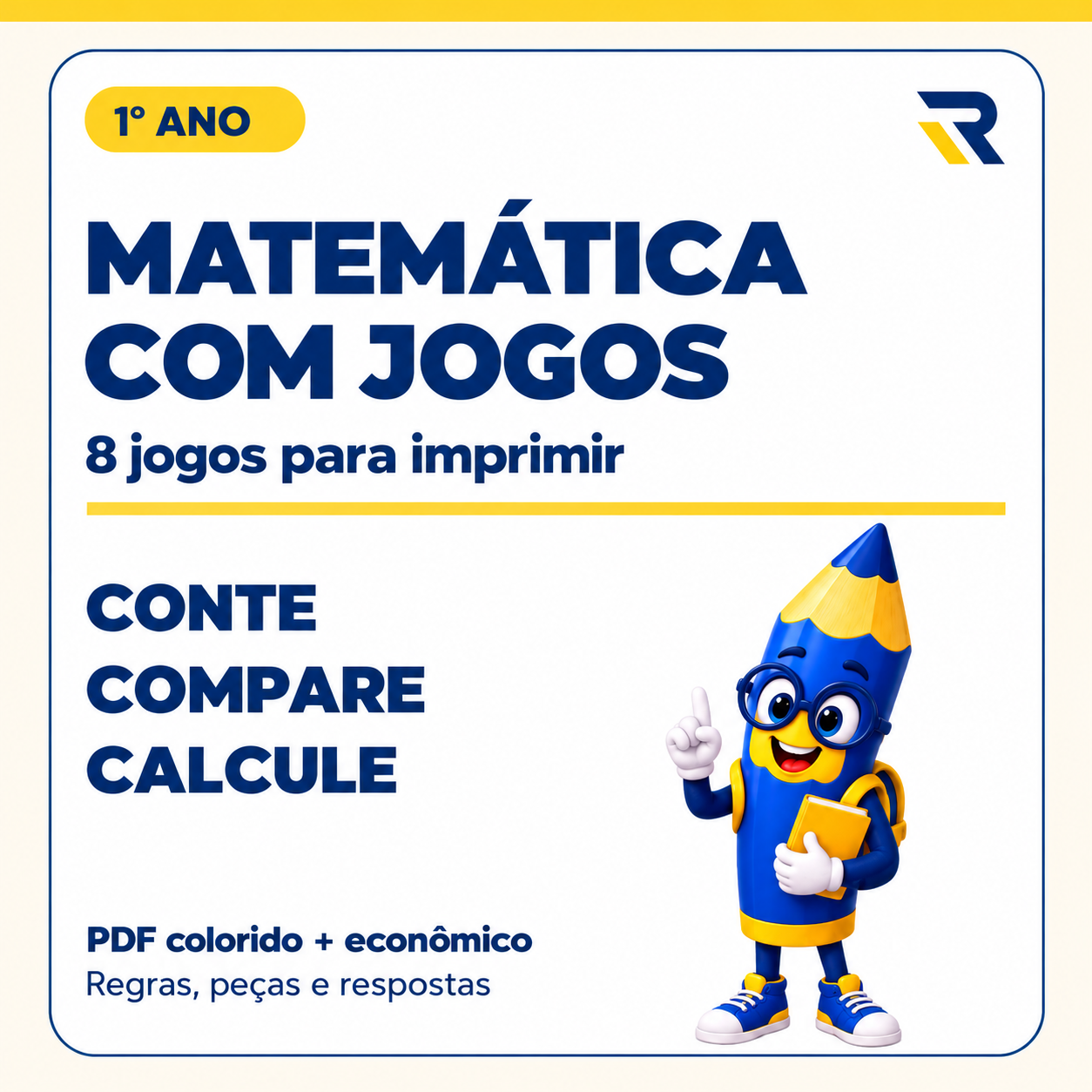Capa oficial de Matemática com Jogos, 1º ano
